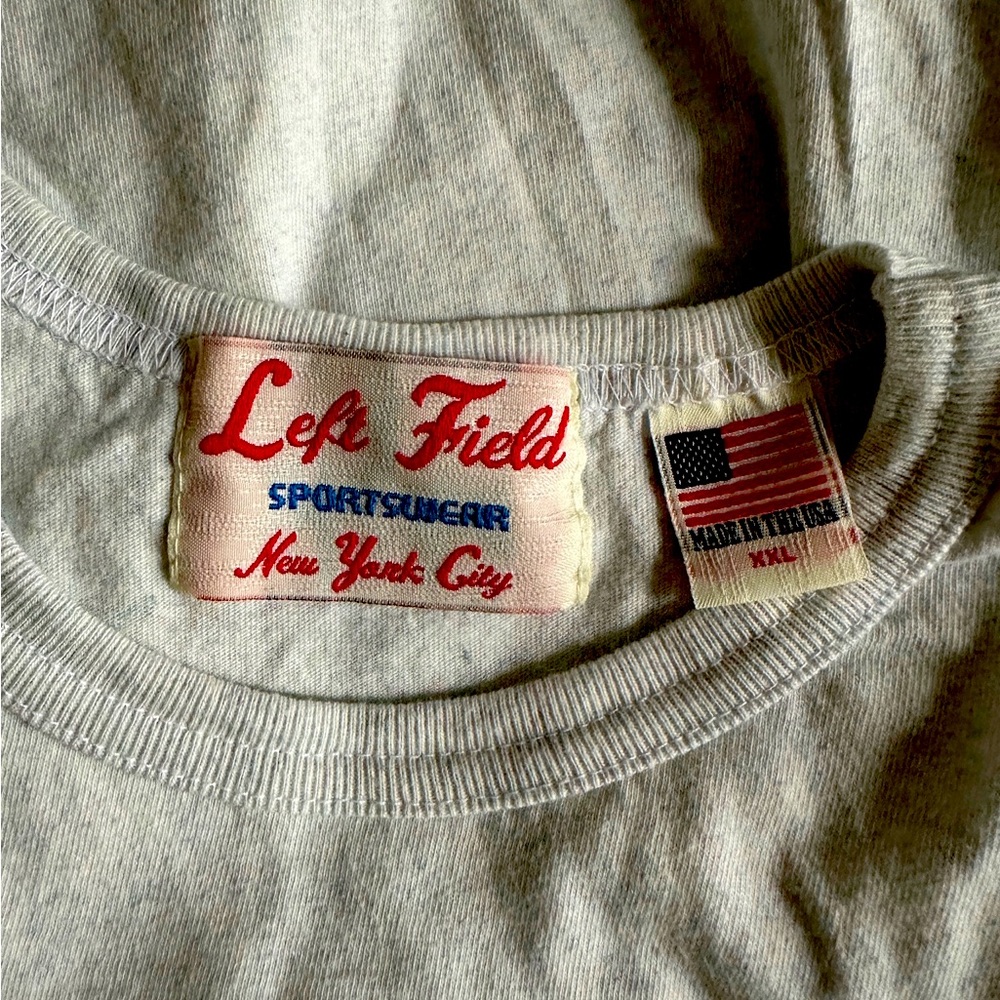 Left Field Sportswear New York City heathered men’s XXL tee Made in USA